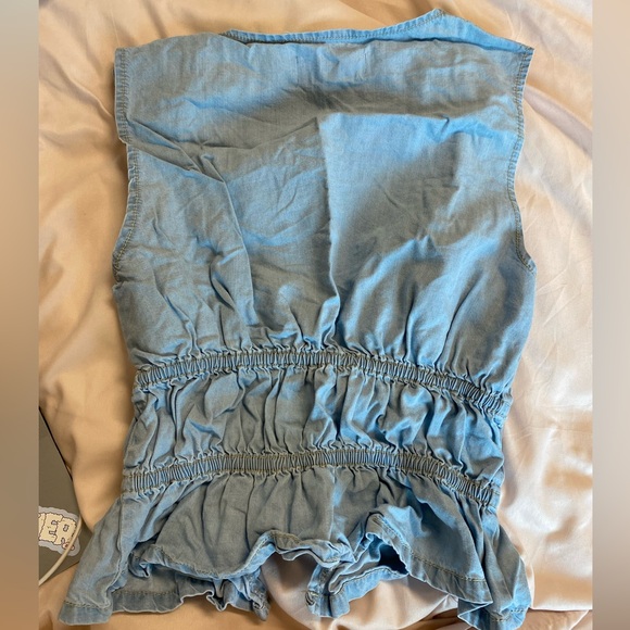 Primark Light Blue Ruffled Blouse - Picture 4 of 4
